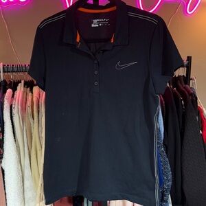 Nike Dri-Fit Black Short Sleeve Polo Tee